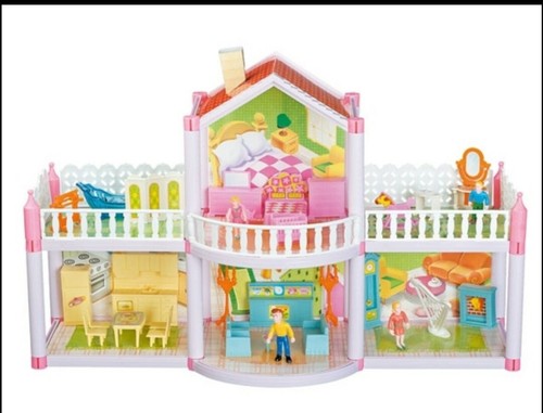 Doll house set story rooms - house,