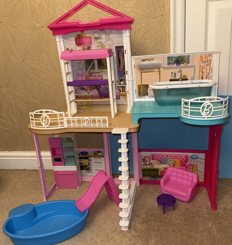 Barbie two storey town - barbie, house